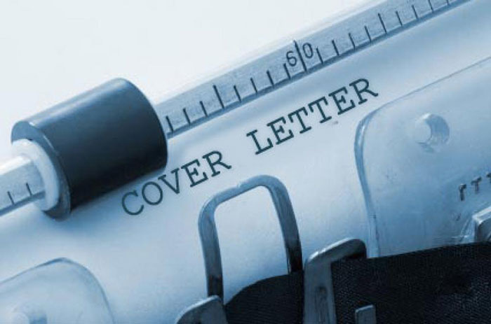 Cover Letter printed on typewriter