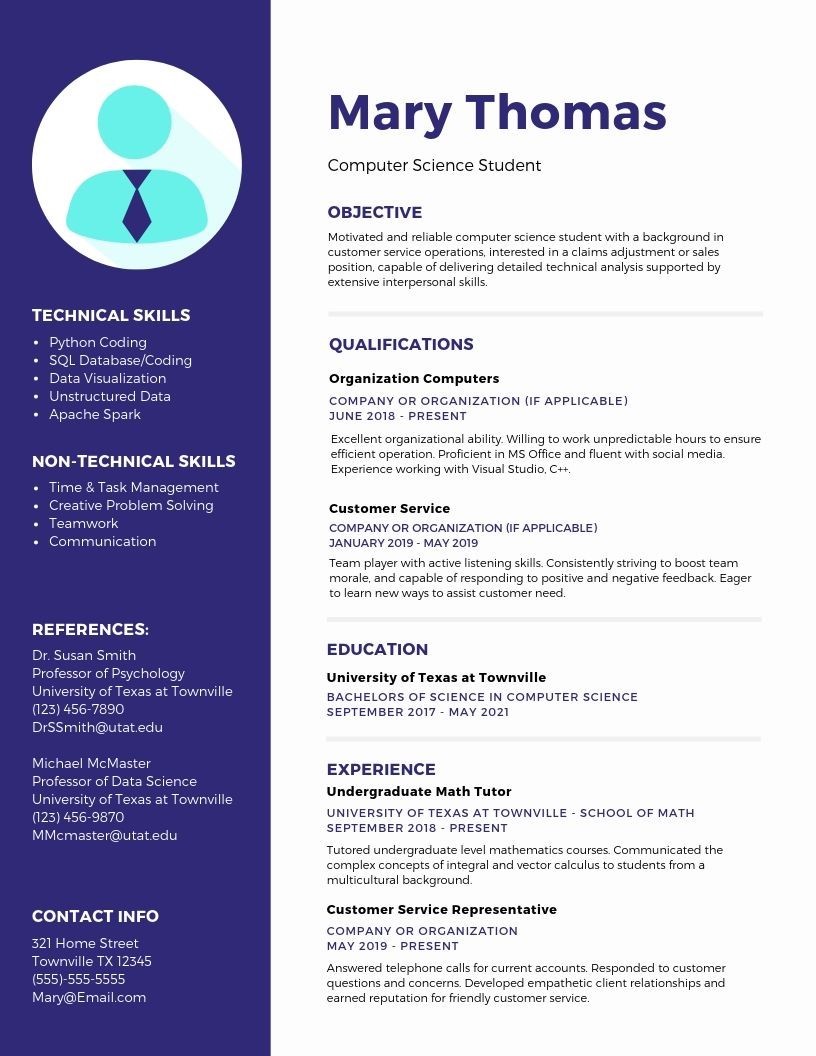 College Student Resume Template