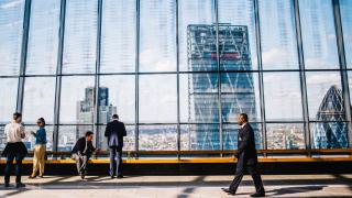 Man Walking to New Job